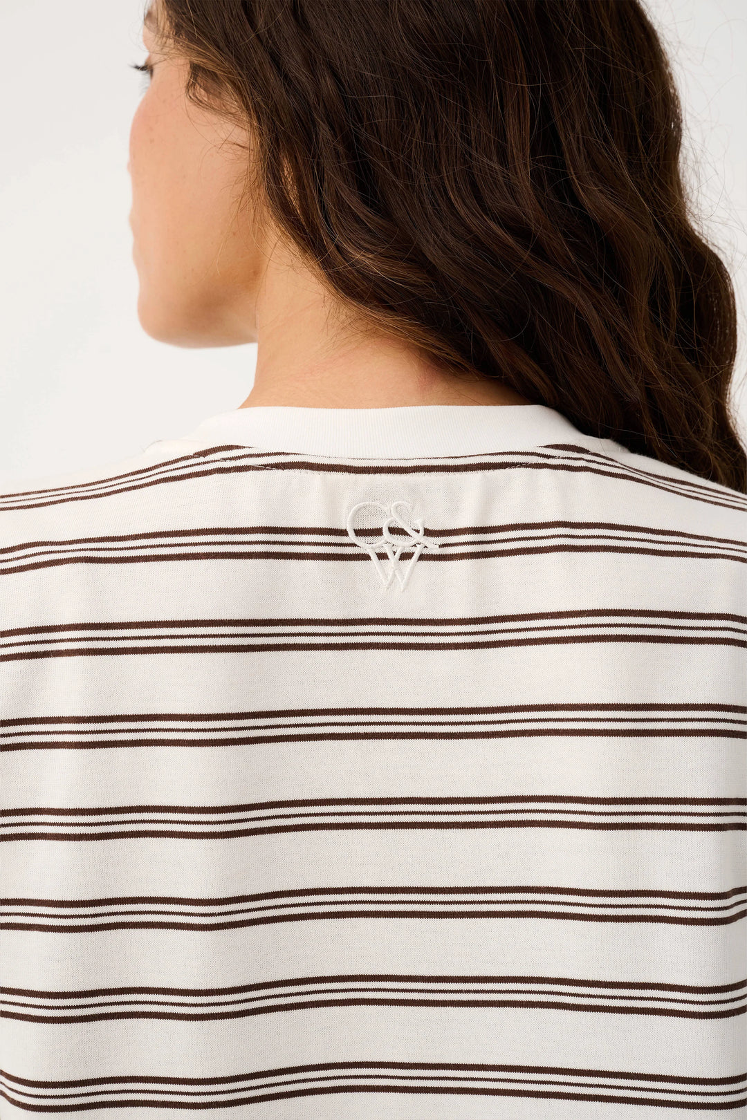 Jayde Tee | Truffle Stripe