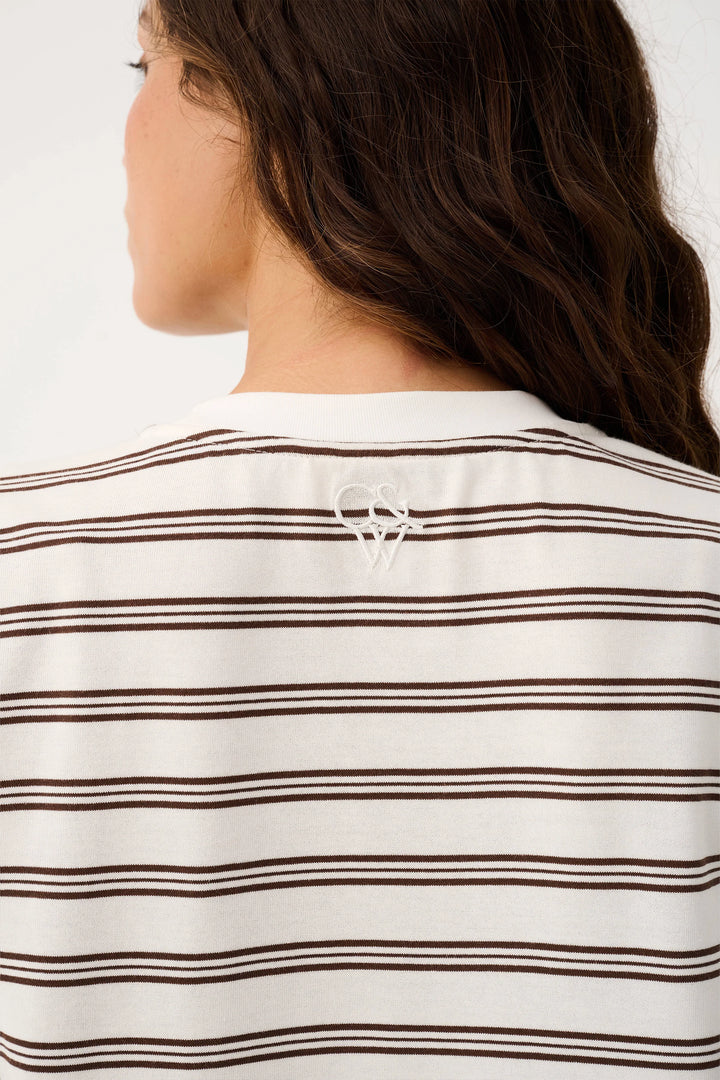 Jayde Tee | Truffle Stripe