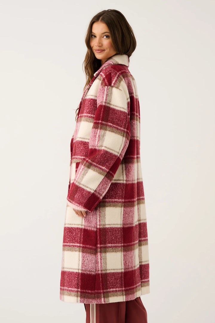Greta Coat | Berry Check