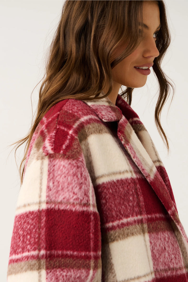Greta Coat | Berry Check