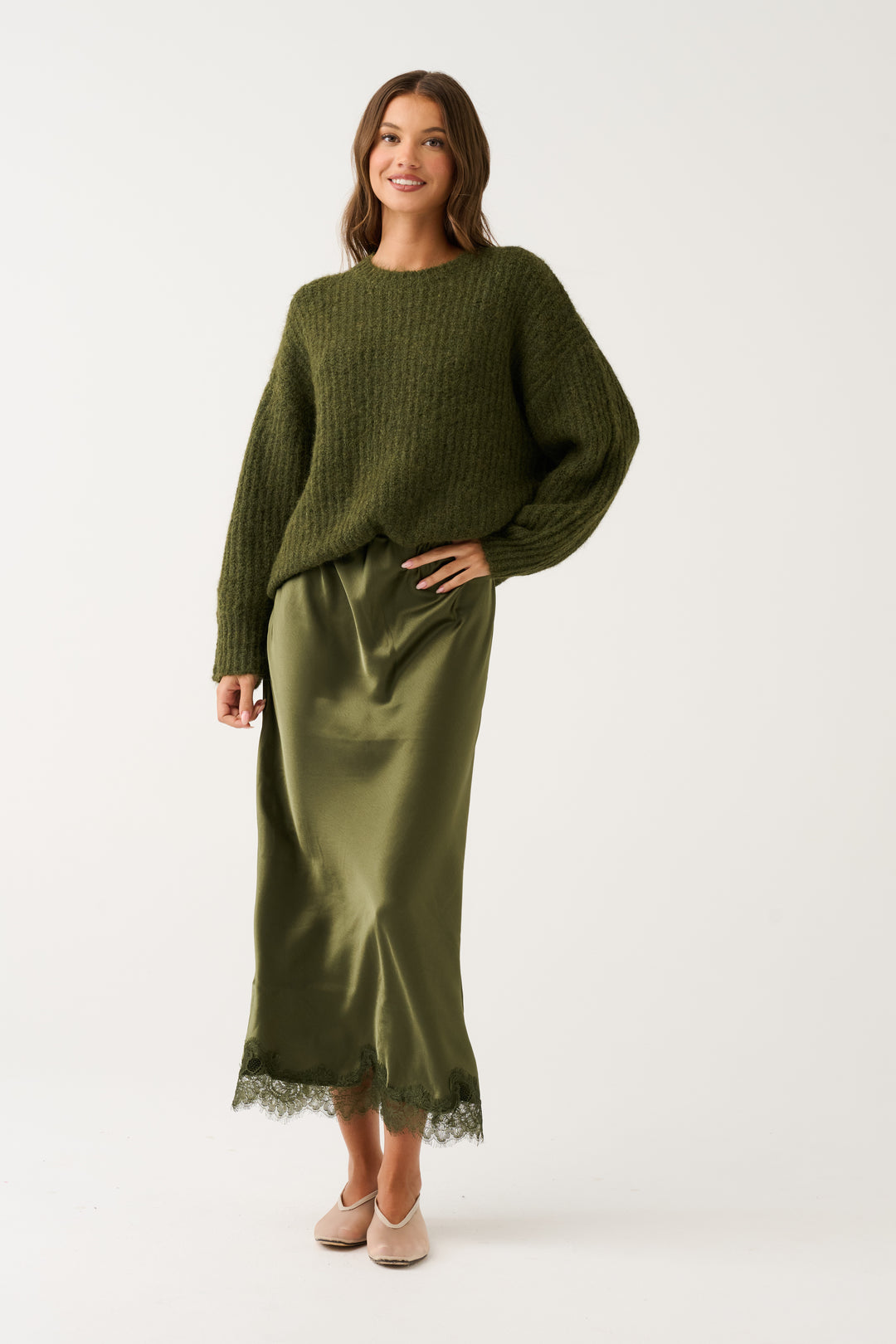 Lorenza Knit | Khaki
