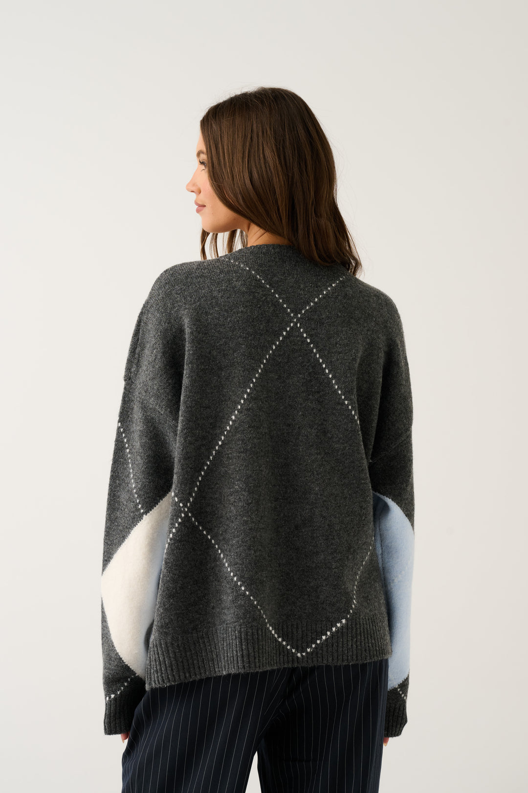 Sophie Knit | Charcoal Argyle