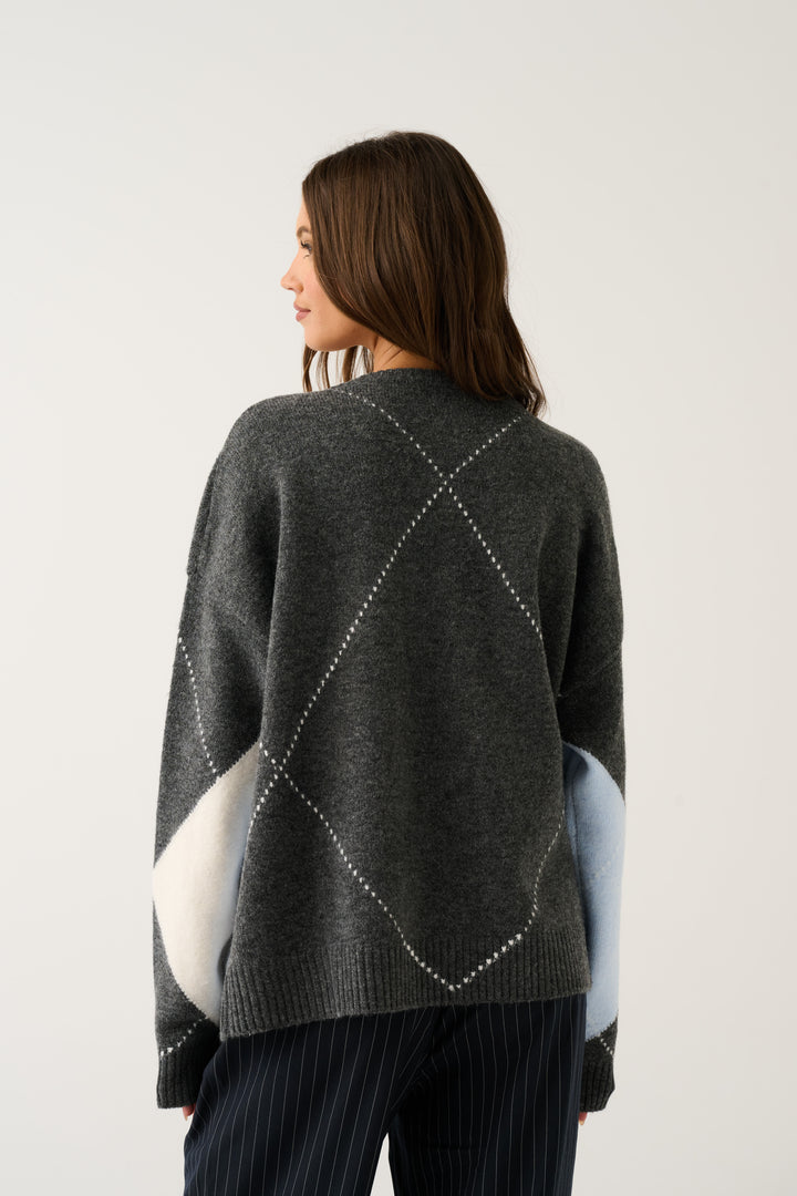 Sophie Knit | Charcoal Argyle