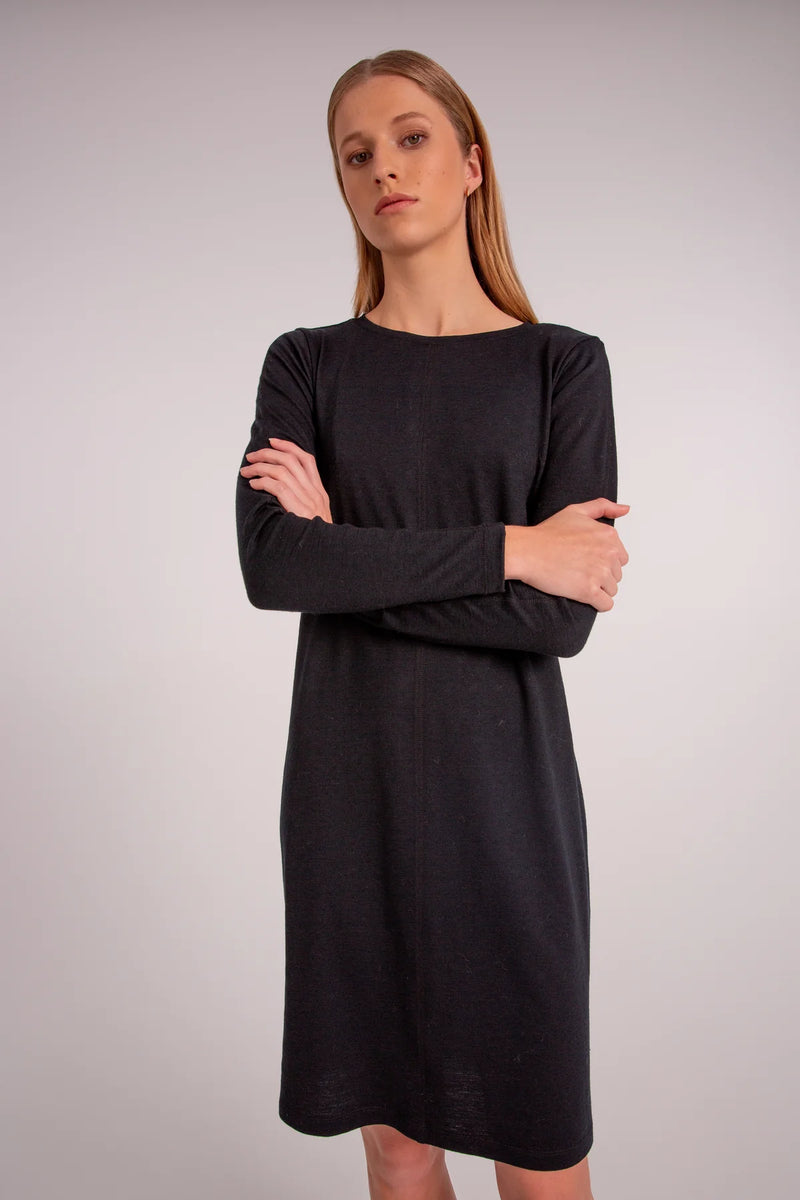 Level Dress Black Merino Hype Dunedin