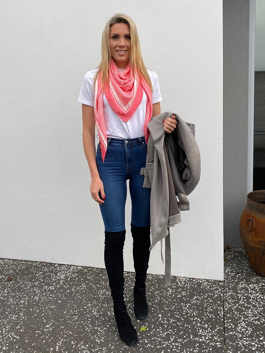 The Alexander Scarf | Pink/Cream