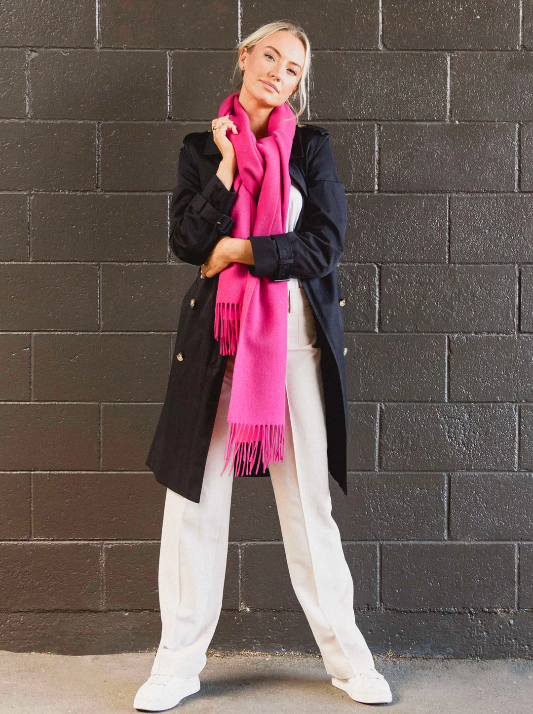 The Cooper Wool Scarf Pink – Hype Dunedin - Main Image